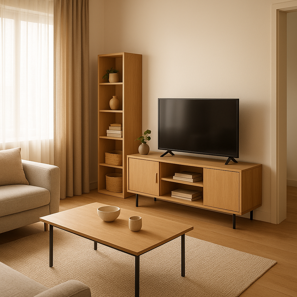 Meuble TV adapté à un petit salon moderne