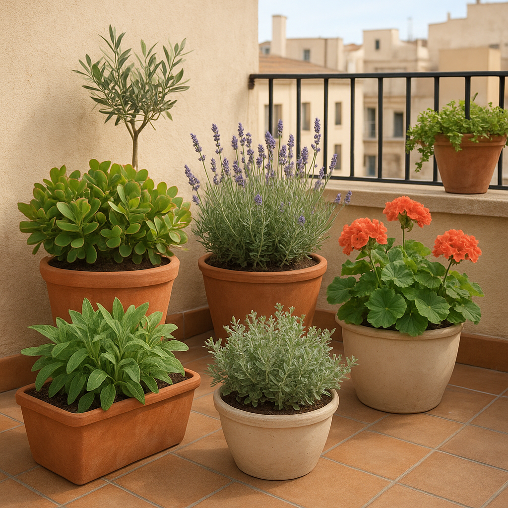 Plantes robustes pour balcon sans entretien dans des contenants adaptés