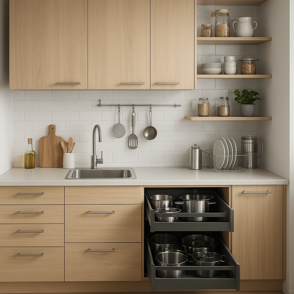 Rangements astucieux dans une petite cuisine