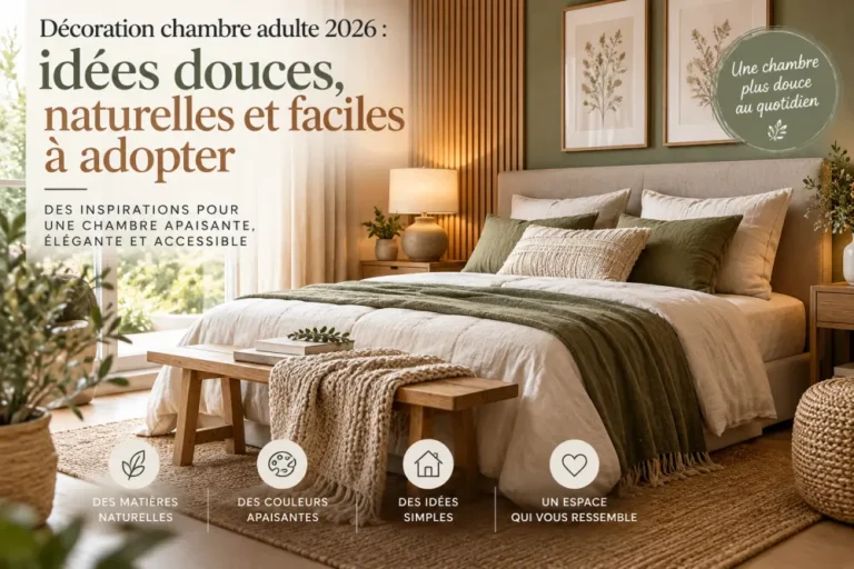 Décoration chambre adulte 2026 : idées douces, naturelles et faciles à adopter