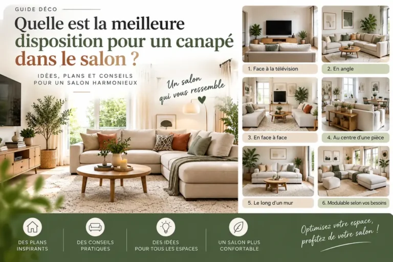 Quelle est la meilleure disposition pour un canapé dans le salon ?