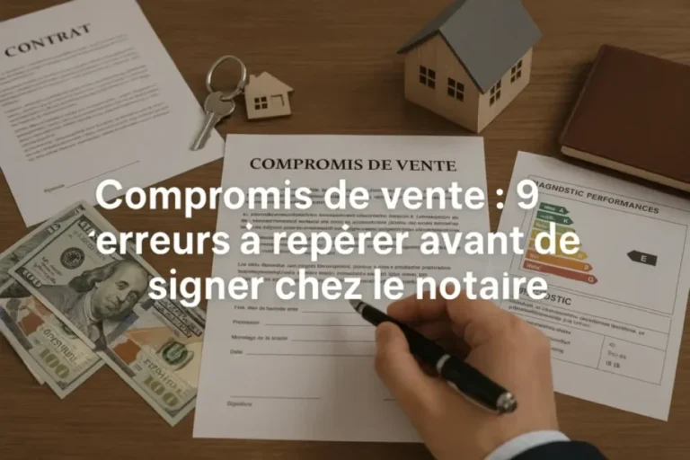 Compromis de vente : 9 erreurs à repérer avant de signer chez le notaire