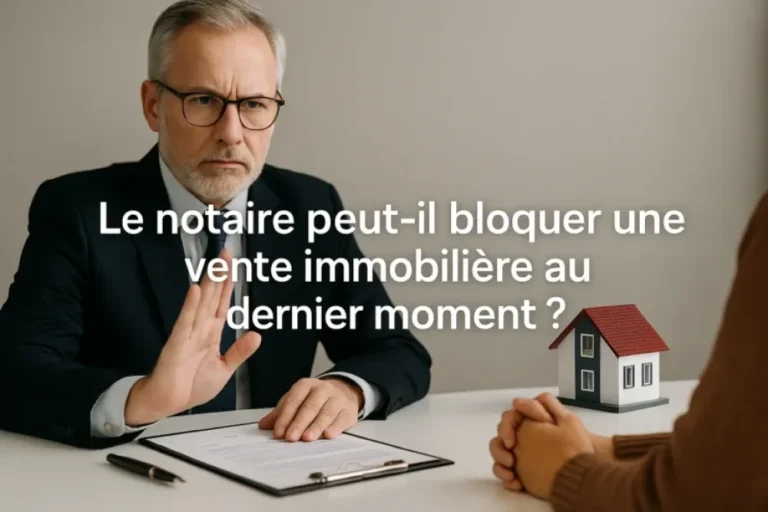 Le notaire peut-il bloquer une vente immobilière au dernier moment ?